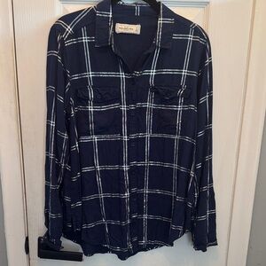 Abercrombie & Fitch Dark Blue Checkered Shirt